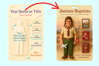 turn your photo into an action figure, personalized