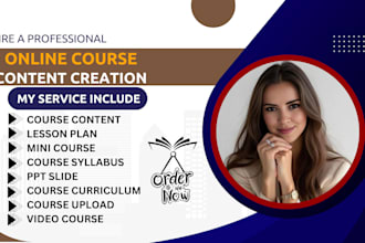 online course content, training manual, elearning video course creation, ecourse