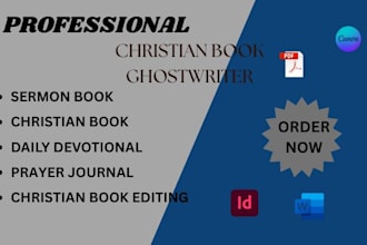 ghostwrite, format, and design your christian book, daily devotional prayer