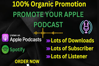 do podcast promotion apple, spotify, soundcloud podcast and podcast marketing