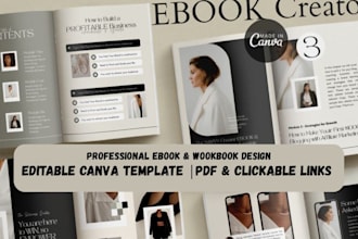 design workbook in canva, workbook canva ebook formatting, editable ebook design