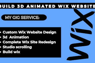 build 3d animated wix website interactive wix studio scrolling website design