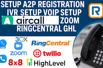 do a2p registration ivr setup voip setup tcr setup on zoom ringcentral 3cx ghl