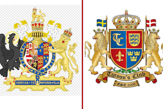 do luxury regal heraldic family crest coat of arms logo or graphics design