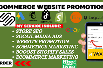 boost shopify sales etsy shop promotion wix ecommerce website store promotion