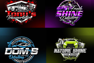 design mobile detailing, auto detailing, automotive and car wash logo