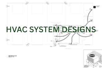 do hvac design, ductwork, load calculations, manual j d s, and shop drawings