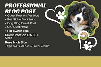 publish a guest post on a high authority pet blog