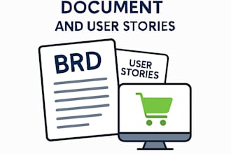 create detailed brds and user stories for your ecommerce project