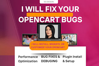 fix your opencart bugs, errors and issues,install, migrate