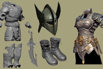 do 3d wearable armor 3d cosplay knight helmet mask costume model for 3d printing