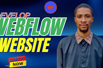 build webflow website webflow landing page and be your webflow website developer