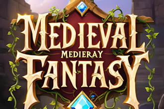 design unique 3d medieval, fantasy, rpg, mmorpg game logo title