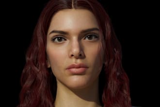 do hyper realistic 3d character, 3d ai avatar, 3d game character in ue5, maya
