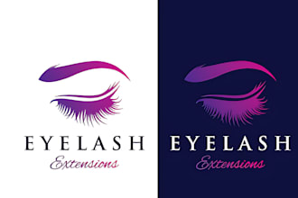 design unique natural cosmetics, eyelash and beauty logo