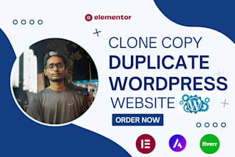 clone, copy, duplicate website into wordpress,
