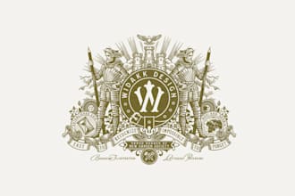 design luxury heraldic, coat of arms logo