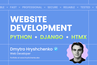 develop python, django web application