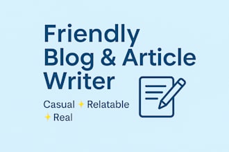 write a friendly, casual blog post or article in your voice