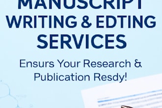 write and edit high quality scientific manuscripts and articles