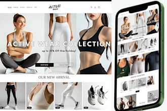 fitness apparel store sportwear website gym activewear website clothing website