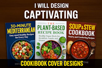 design unique and captivating cookbook recipe cover design
