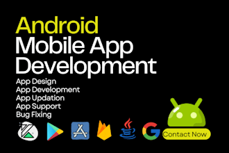 develop mobile app in android studio or your android app developer