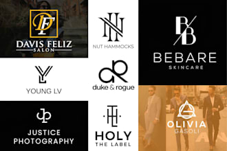 do luxury realtor, fashion, beauty and cosmetic logo design