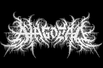 create brutal death metal, deathcore, black metal band logo