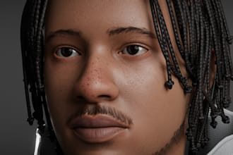 do 3d realistic character and rig for chatbot, games, animation in ue5, blender