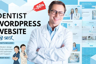 create a modern dentist wordpress website with appointements