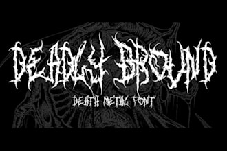 create premium death metal logo within 24hrs