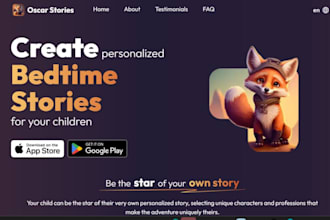 develop saas ai bedtime story generator app, storybook app, reading tracker app
