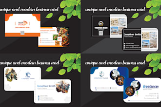 design unique and modern business cards for your brand