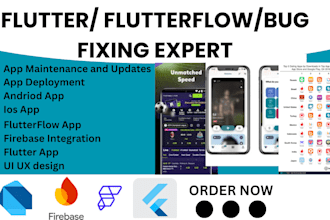 build fix design  deploy flutter and flutterflow apps with firebase integration