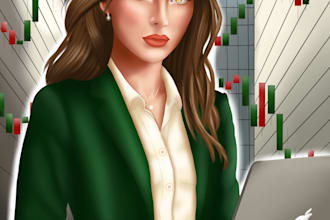 draw a digital portrait in a unique, semi realistic style