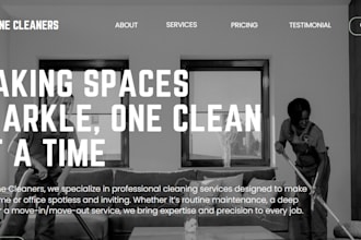 build commercial cleaning website,house office website, cleaning service website