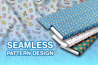 create unique, trendy seamless patterns for fabric, print, and digital use