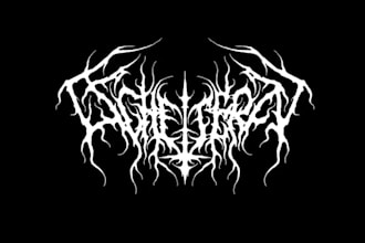 draw thrash metal and heavy metal logo