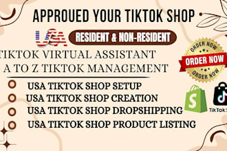 setup usa tiktok shop manage tiktok ads tiktok dropshipping and tiktok marketing