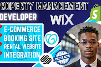 build property management website wix website design squarespace booking website