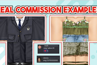 make and design roblox clothing for you