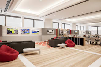 design luxury villa chalet, bathroom dining room and interior 3d rendering