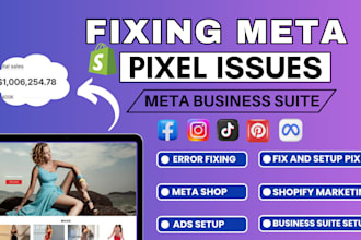 setup meta pixel, facebook business manager and fix meta business suite issues