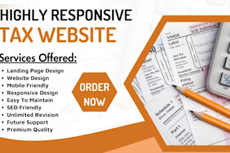design income tax, tax preparation website, financial advisor website,