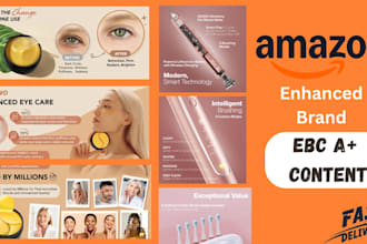 create amazon premium ebc and a plus content , amazon storefront and brand story