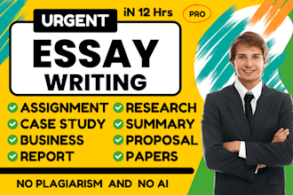do urgent essay, paper, apa mla, research and summary, report in 12 hours
