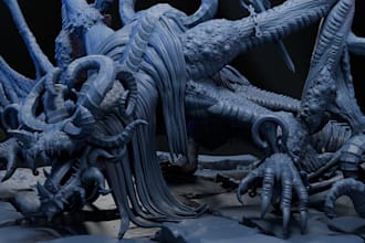 3d printable miniatures stl file for warhammer 40k, dnd, fantasy ttrpg wargaming