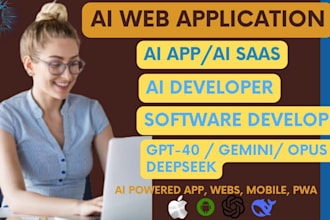 develop chatgpt ai app, ai saas, ai web application, llm ai software developer