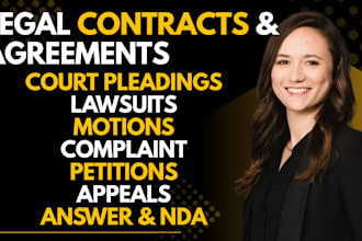 draft legal motions or petitions on divorce, alimony or child custody